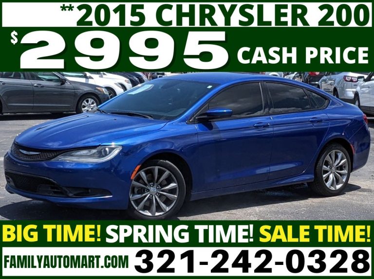 2015 CHRYSLER 200 CASH PRICE 2995 Family Auto Mart
