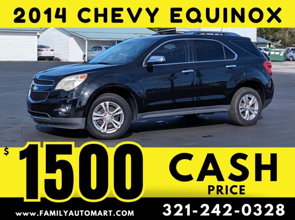 2014 CHEVY EQUINOX - CASH PRICE $1500 - 15 VEHICLES FOR $1500!