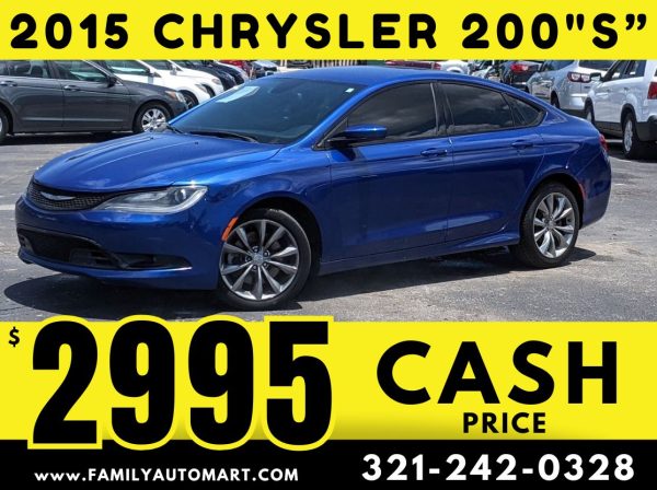 2015 CHRYSLER 200"S" - CASH PRICE $2995!