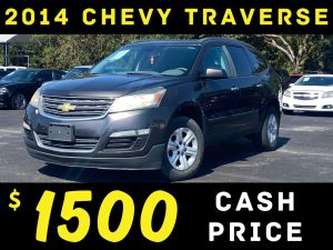 2014 CHEVY TRAVERSE 3 ROW - $1500 CASH PRICE!!!!