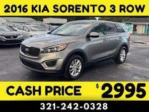 2016 KIA SORENTO 3 ROW $2995 CASH PRICE!!