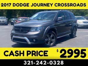 2017 DODGE JOURNEY CROSSROADS 3 ROW $2995 CASH PRICE!!