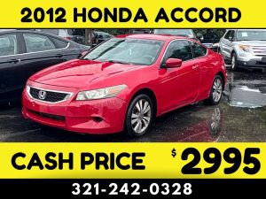 2012 HONDA ACCORD $2995 CASH PRICE!