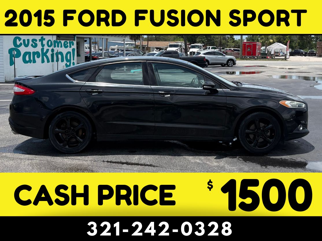 2015 FORD FUSION SPORT - $1500 CASH CAR! - Image 4