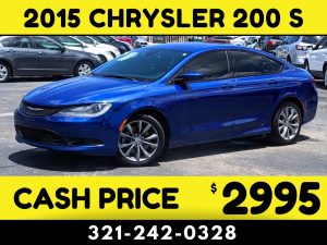 2015 CHRYSLER 200 SPORT $2995 CASH PRICE!