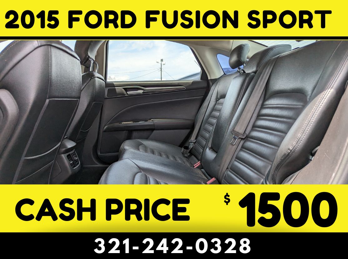 2015 FORD FUSION SPORT - $1500 CASH CAR! - Image 7