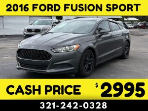 2016 FORD FUSION SPORT - $2995 CASH PRICE!