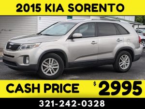 2015 KIA SORENTO 3 ROW - $2995 CASH PRICE!