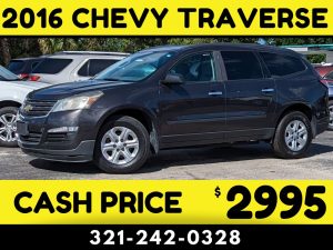 2016 CHEVY TRAVERSE 3 ROW - $2995 CASH PRICE!