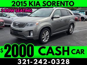 CASH CAR! 2015 KIA SORENTO 3 ROW - $3000 PRICE!