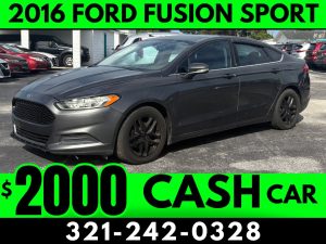 CASH CAR! 2016 FORD FUSION SPORT - $2000 PRICE!
