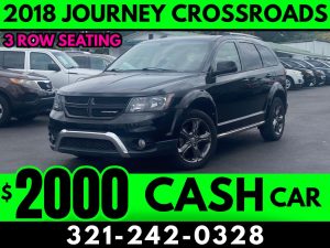 CASH CAR! 2018 DODGE JOURNEY CROSSROADS 3 ROW - $2000 PRICE!