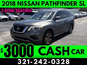 CASH CAR!  2018 NISSAN PATHFINDER - $3000 PRICE!