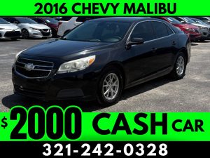 CASH CAR!  2016 CHEVY MALIBU! - $3000 PRICE!