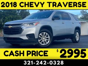 2018 CHEVY TRAVERSE 3 ROW - $2995 CASH CAR!
