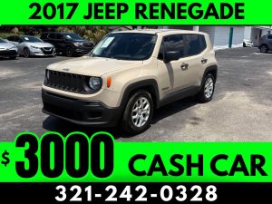 CASH CAR! 2017 JEEP RENEGADE - $3000 PRICE!