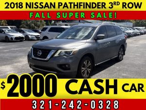 CASH CAR! 2017 NISSAN PATHFINDER 3RD ROW - $2000 PRICE!