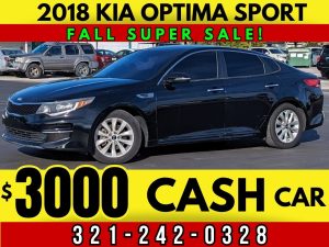 CASH CAR! - 2018 KIA OPTIMA SPORT! - $3000 CASH PRICE!