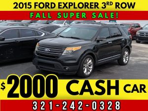 2015 FORD EXPLORER 3RD ROW! - $2000 CASH CAR!