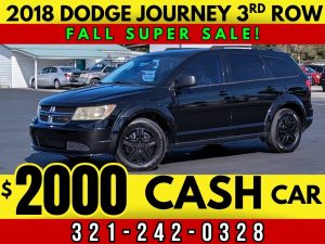 CASH CAR! - 2018 DODGE JOURNEY 3RD ROW! - $2000 CASH PRICE!