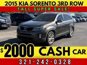 CASH CAR! - 2015 KIA SORENTO 3RD ROW! - $2000 CASH PRICE!
