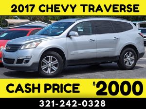 2017 CHEVY TRAVERSE 3 ROW - $2000 CASH CAR!