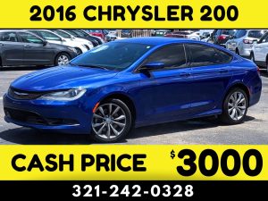 2016 CHRYSLER 200"S" - $3000 CASH PRICE!