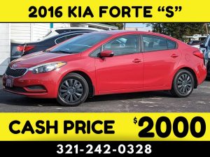 2016 KIA FORTE - $2000 CASH CAR!