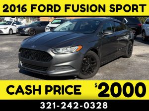 2016 FORD FUSION SPORT - $2000 CASH PRICE!