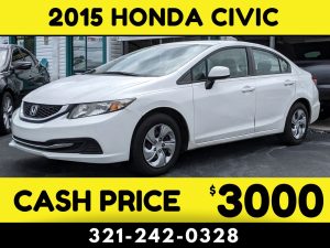 2015 HONDA CIVIC - $3000 CASH PRICE!