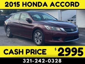 2015 HONDA ACCORD - $3000 CASH CAR!