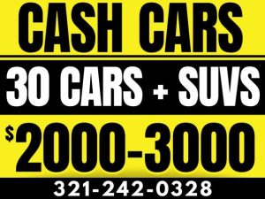 20-30 CARS AND SUVS PRICED $2000 - $3000 CASH PRICE!