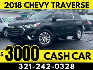 2018 CHEVY TRAVERSE 3 ROW - $3000 CASH CAR!