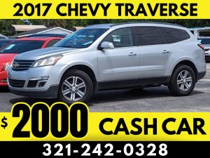 2017 CHEVY TRAVERSE 3 ROW - $2000 CASH CAR!