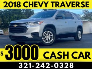 2018 CHEVY TRAVERSE 3RD ROW - $3000 CASH CAR!